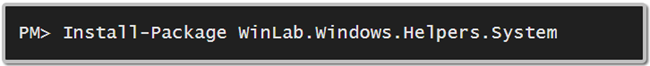 How to install 'WinLab.Windows.Helpers.System' library from NuGet (www.kunal-chowdhury.com)