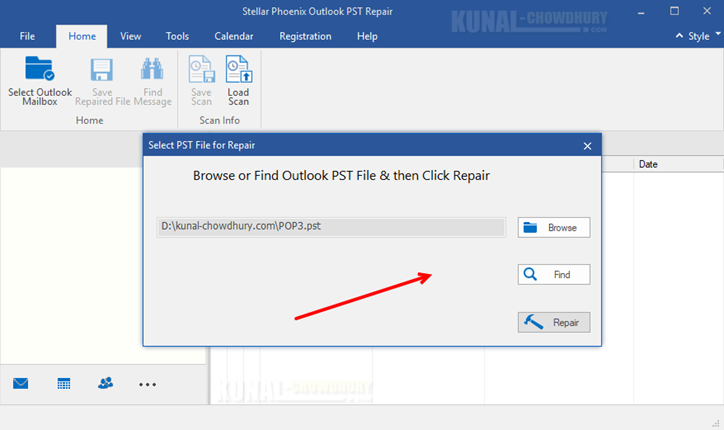 Restore corrupted PST files using Stellar Phoenix Outlook PST Repair