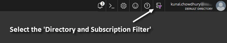 Microsoft Azure Global Directory and Subscription Filter