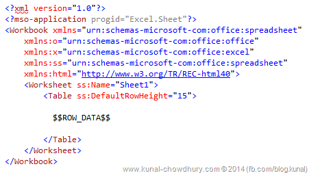 Excel File Template