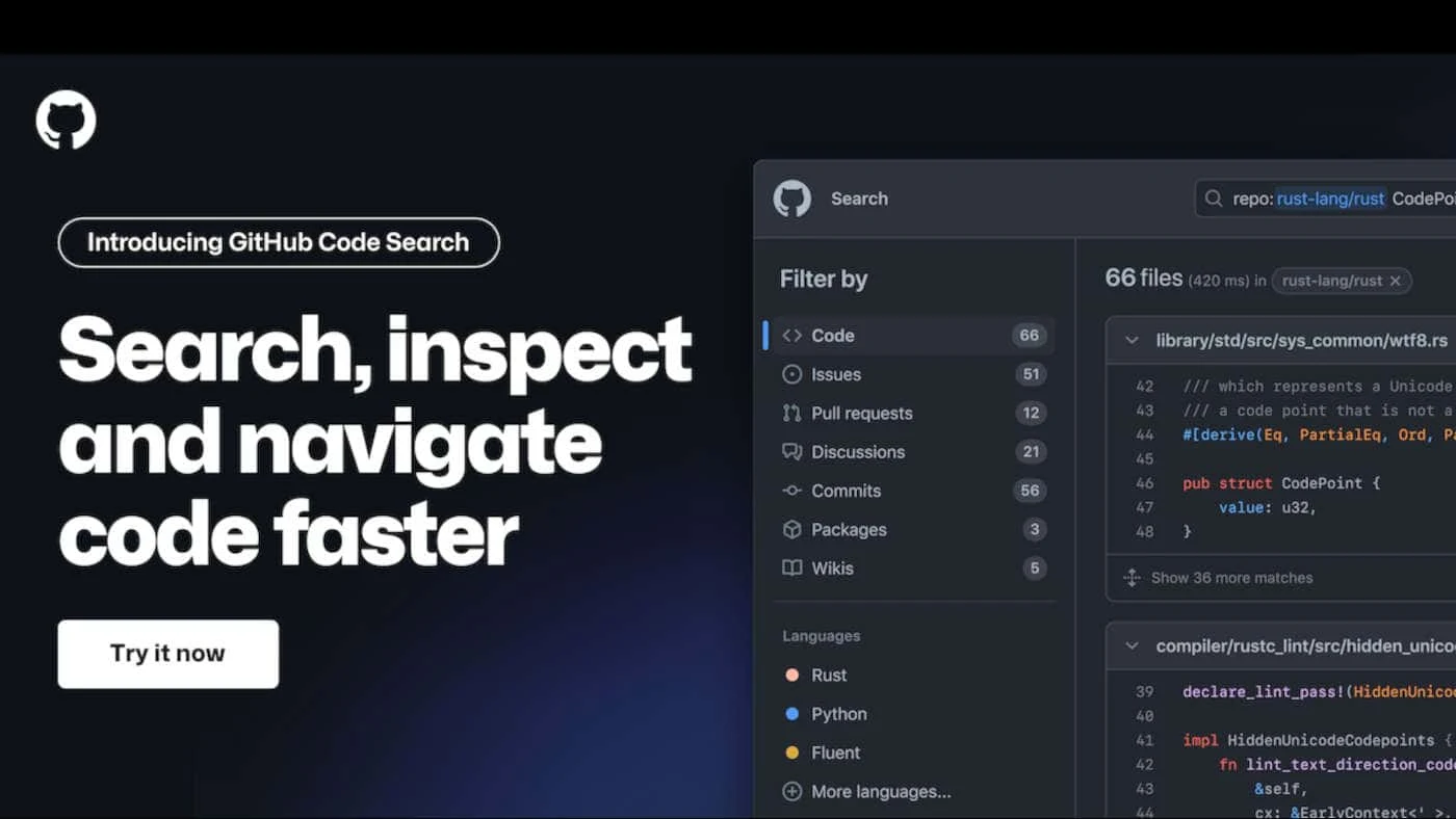 Boosting Productivity with GitHub's Redesigned Code Search and Code View