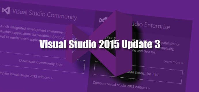 Microsoft released Visual Studio 2015 Update 3 Patch (KB3165756, 14.0.25422.01)