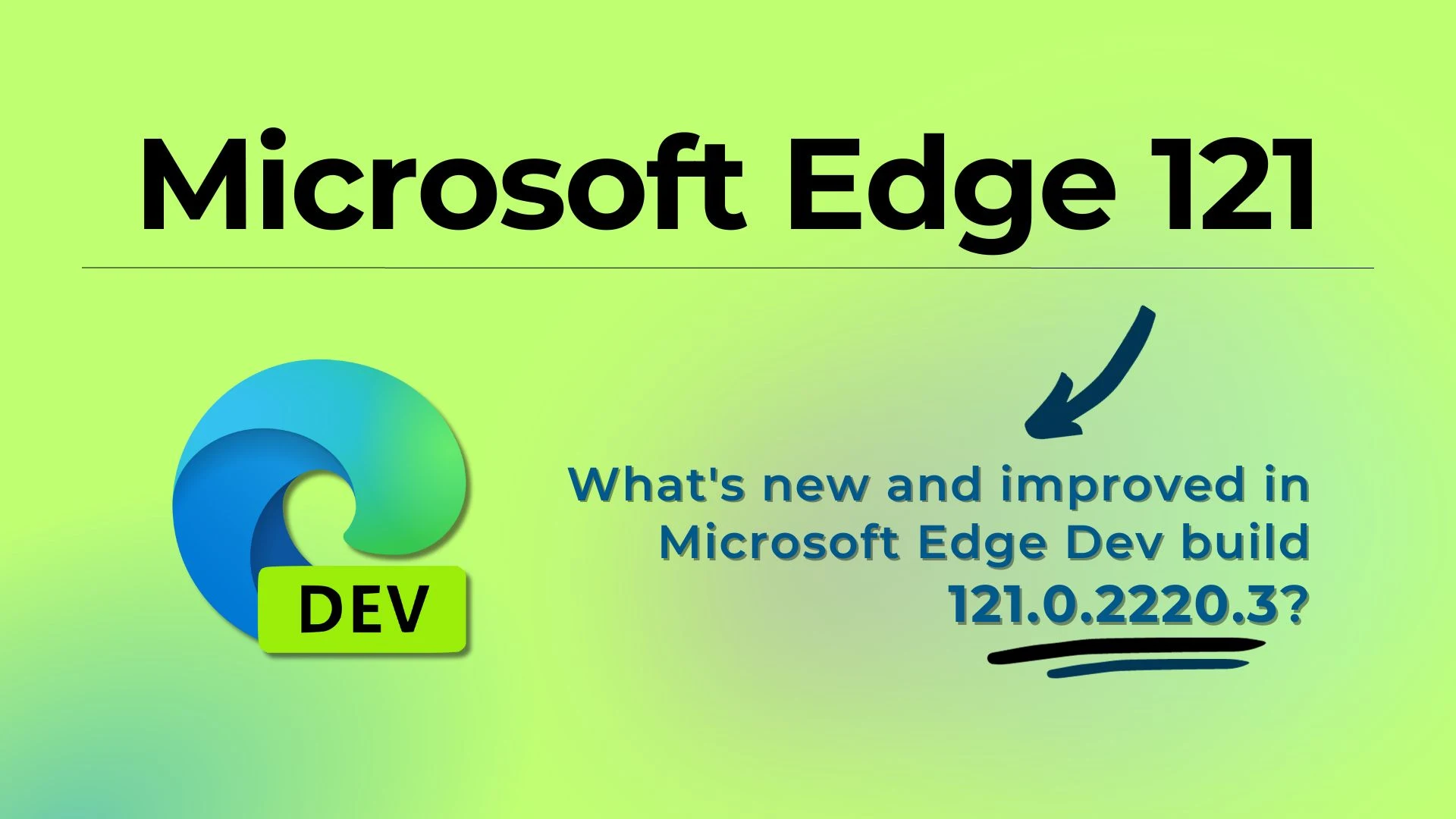 What's new and improved in Microsoft Edge build 121.0.2220.3?