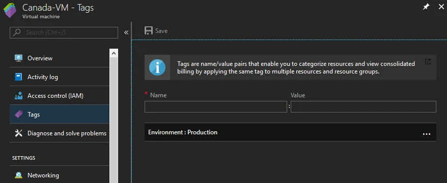 Organizing Azure tags to logically identify them