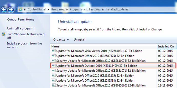 Update for Microsoft Outlook 2010 - KB3114409 (www.kunal-chowdhury.com)