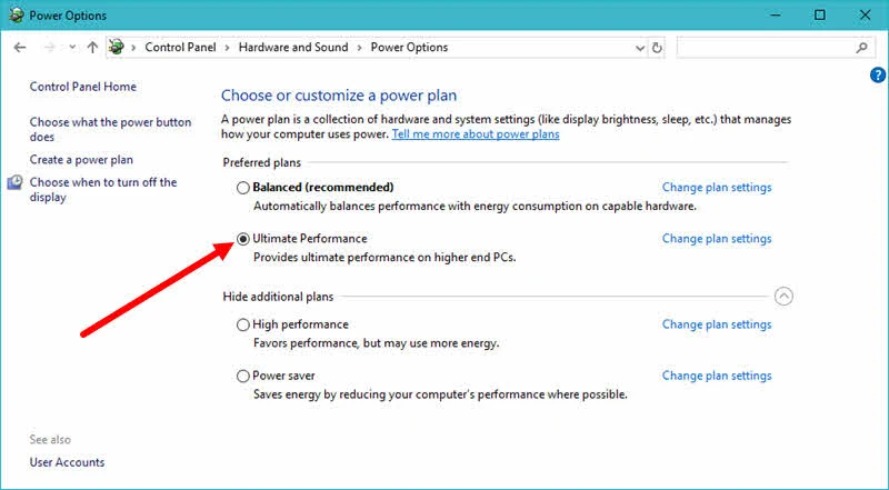 Microsoft's next Windows 10 update will have a new power plan, named 'Ultimate Performance'