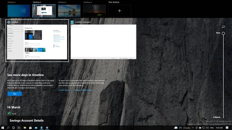 Windows 10 build 21337 gets more control over Virtual Desktops