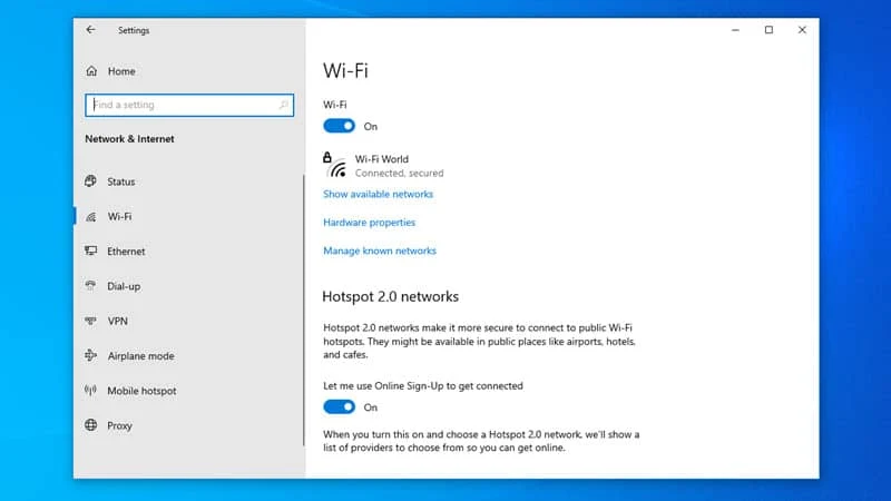 How to set an WiFi network as metered connection on Windows 10 to save internet bandwidth?