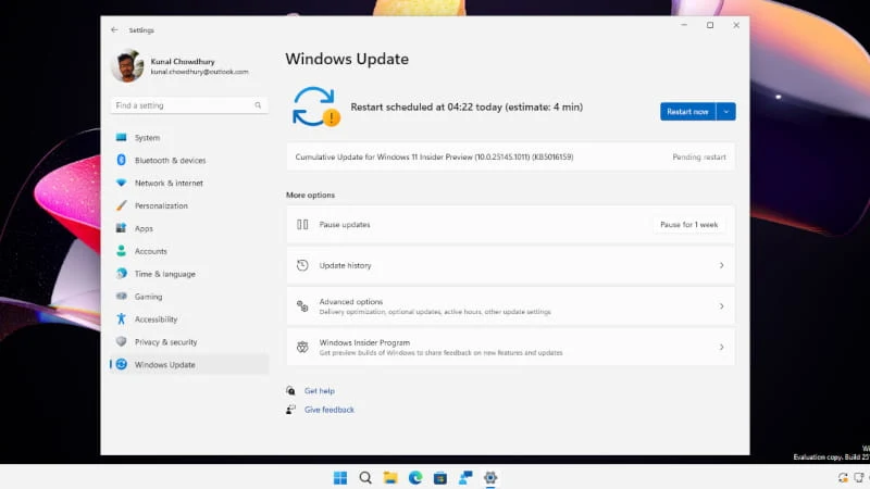 Windows 11 KB5016159 update build 25145.1011 released