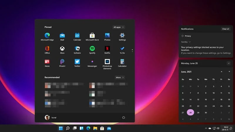 Windows 11 UI