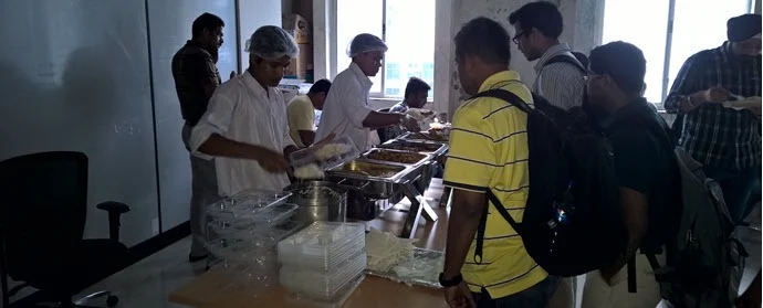 People having lunch during the Xamarin dev-days Kolkata